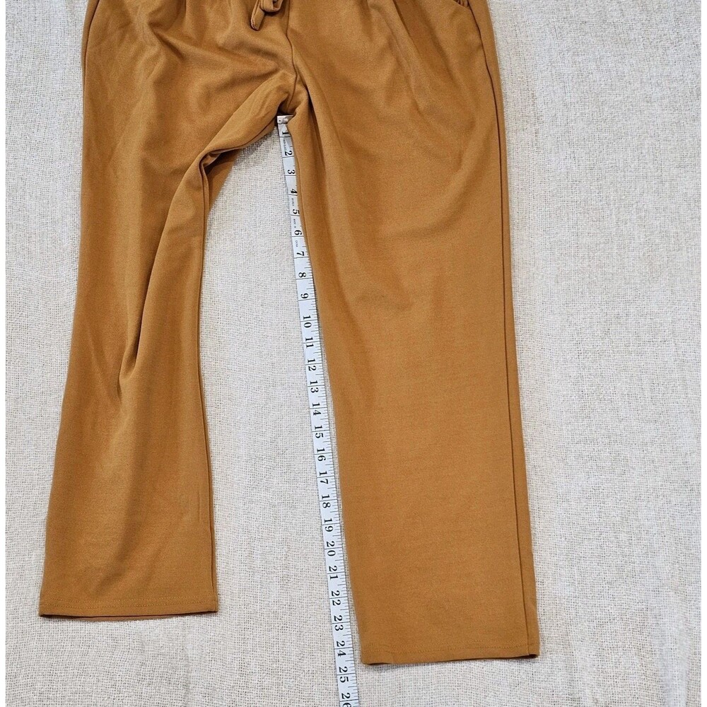 EUC Soho Apparel Yellow Paperbag Pants Sz XL  Belted High Ruffled Waist Trouser - Picture 5 of 6